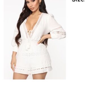 Pre-loved White Party Romper.